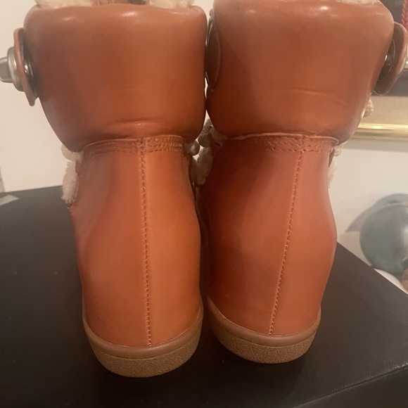 ❤️Final Price❤️Coach Monroe Shearling Saddle Leather Bootie - Picture 6 of 12